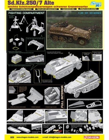 Sd.Kfz 250/7 Alte Mortar Carrier w/ Full Interior