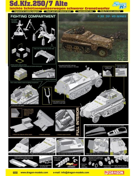 Sd.Kfz 250/7 Alte Mortar Carrier w/ Full Interior