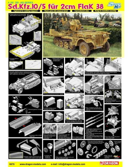 Sd.Kfz.10/5 für 2cm Flak 38 ~ Smart Kit