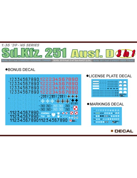 Sd.Kfz. 251 Half track (3 in 1 kit)