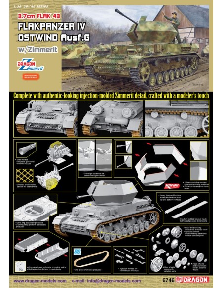 FlaK 43 Flakpanzer IV "Ostwind" w/Zimmerit