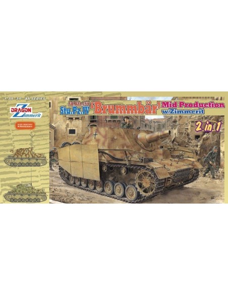 German Self-propelled Gun Sd.Kfz 166 St.Pz.IV Brummbar mid production w/Zimmerit