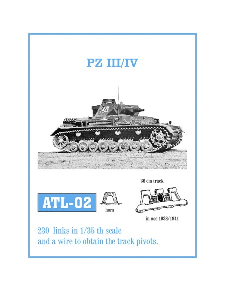 1/35 Orugas metálicas PZ III/IV