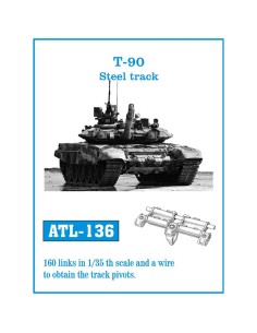 1/35 Orugas metálicas T-90 eslabones de acero