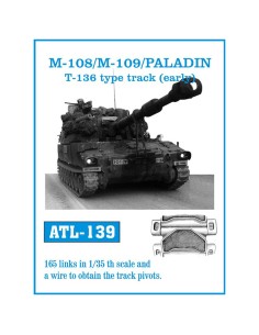 1/35 Orugas metálicas M-108/M109 /Paladin T-136 type...