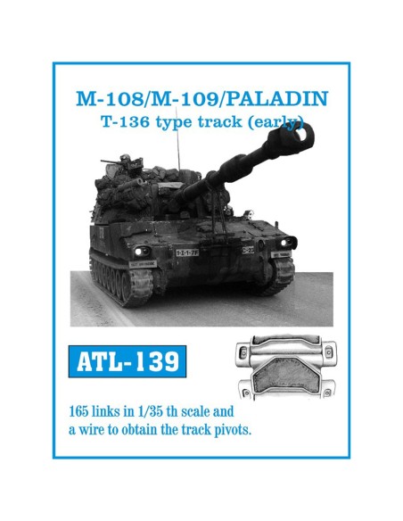 1/35 Orugas metálicas M-108/M109 /Paladin T-136 type track (inicial)