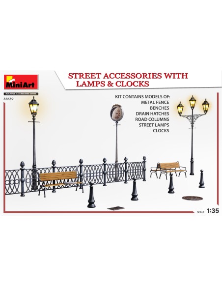 Street Accessories with Lamps & Clocks