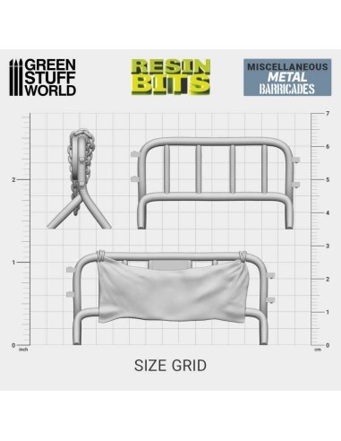 SET IMPRESO EN 3D - VALLA PEATONAL METÁLICA