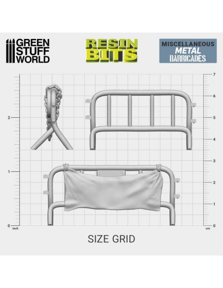 SET IMPRESO EN 3D - VALLA PEATONAL METÁLICA