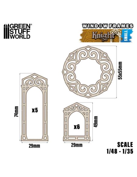 VENTANAS CABALLEROS MEDIEVALES - PEQUEÑAS