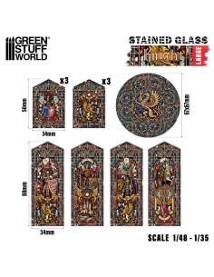 VIDRIERAS CABALLEROS MEDIEVALES - GRANDES 2