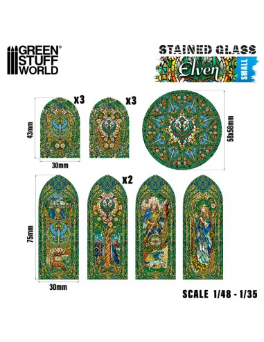 VIDRIERAS ÉLFICAS  - PEQUEÑAS