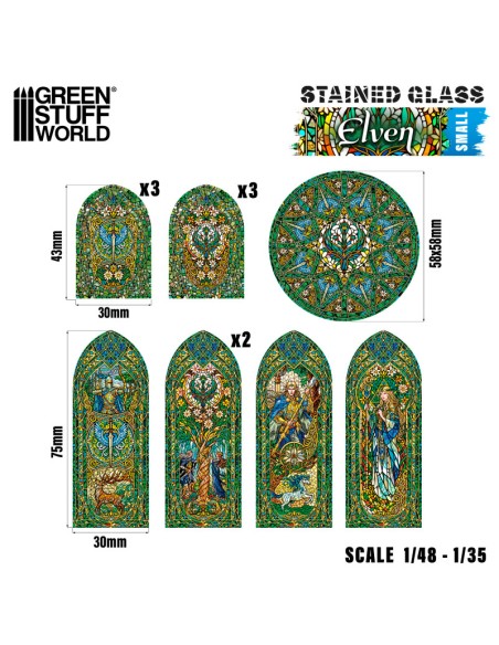 VIDRIERAS ÉLFICAS  - PEQUEÑAS