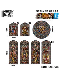 VIDRIERAS CABALLEROS MEDIEVALES - PEQUEÑAS 2