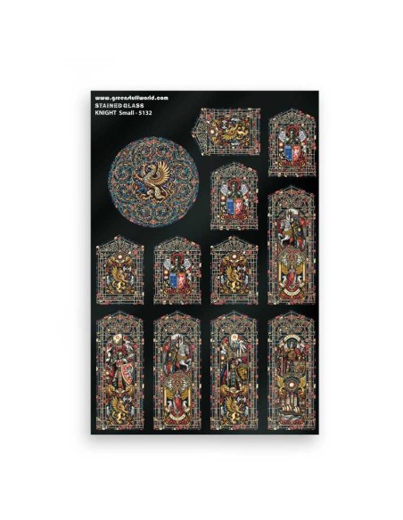 VIDRIERAS CABALLEROS MEDIEVALES - PEQUEÑAS
