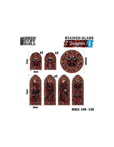 VIDRIERAS DEMONIOS - PEQUEÑAS