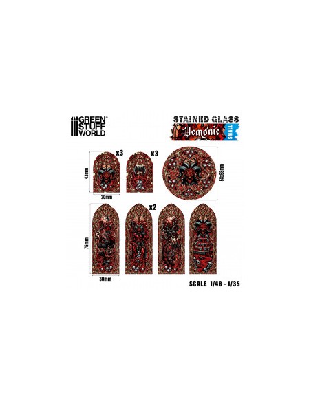 VIDRIERAS DEMONIOS - PEQUEÑAS