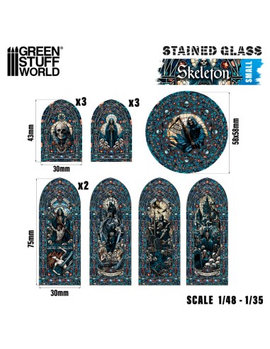 VIDRIERAS ESQUELETOS - PEQUEÑAS