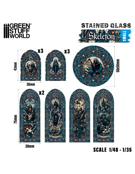 VIDRIERAS ESQUELETOS - PEQUEÑAS