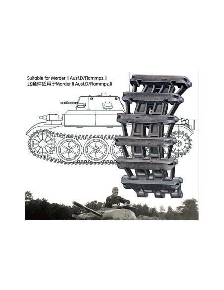 German PzKpfw II Ausf D (Early Version) Workable Track Link Set