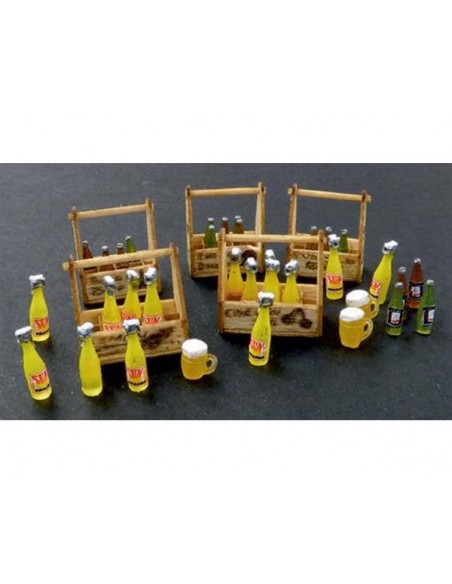 CAJA CON BOTELLAS DE CERVEZA Y LIMONADA 1/35