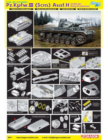 Pz.Kpfw.III (5cm) Ausf.H Sd.Kfz.141 Early Production LEER DESCRIPCION