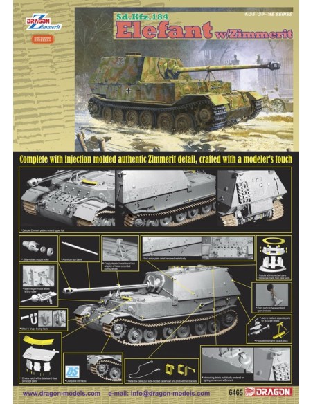 Sd. Kfz. 184 Elefant w/Zimmerit LEER DESCRIPCION
