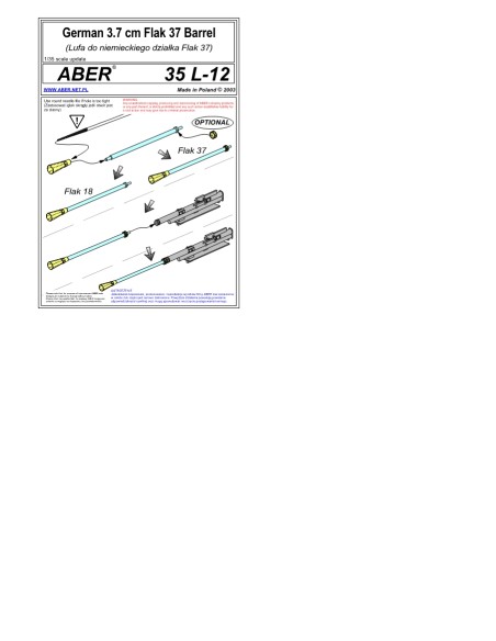 German 3,7 cm Flak 37 Barrel
