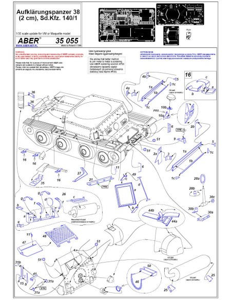 Aufklärungspanzer 38 (2 cm), Sd.Kfz. 140/1 (VM,MAQUETTE)