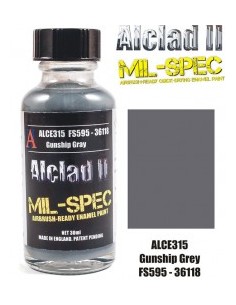ALCLAD II MIL-SPEC ALC-E315 FS595-36118 GUNSHIP GRAY