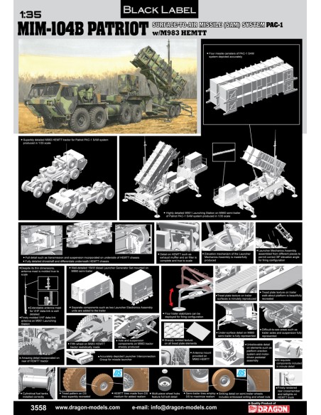 Patriot Surface-To-Air Missile (SAM) System (PAC-1) w/M983 HEMTT - "Black Label Series"