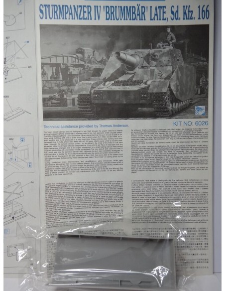 GERMAN PANZER STURMPANZER IV BRUMMBAR LATE SD. KFZ. 166 LEER DESCRIPCION