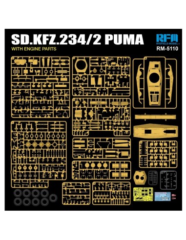 Sd.Kfz 234/2 Puma With Engine Parts