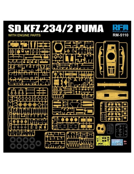 Sd.Kfz 234/2 Puma With Engine Parts