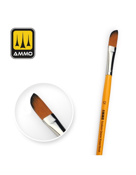 PINCEL SINTÉTICO BISELADO DE LENGUA DE GATO Nº 12