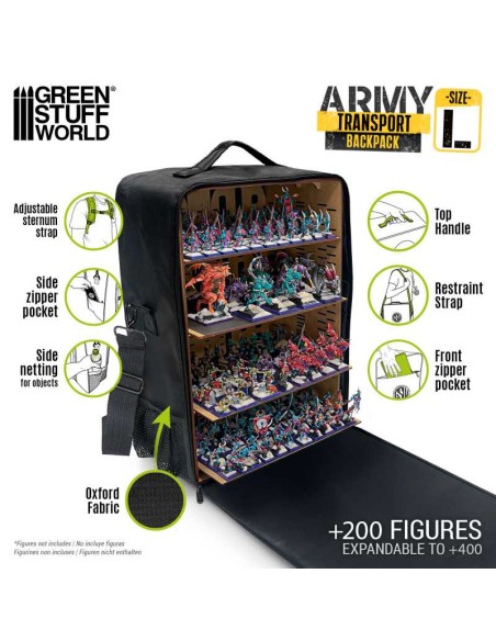 MOCHILA TRANSPORTE MINIATURAS L