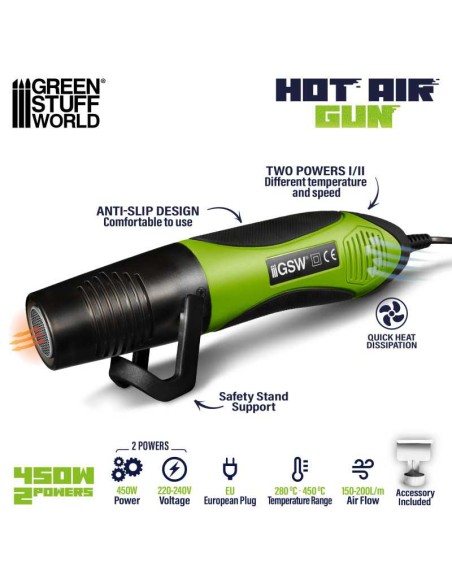 PISTOLA DE AIRE CALIENTE 450W