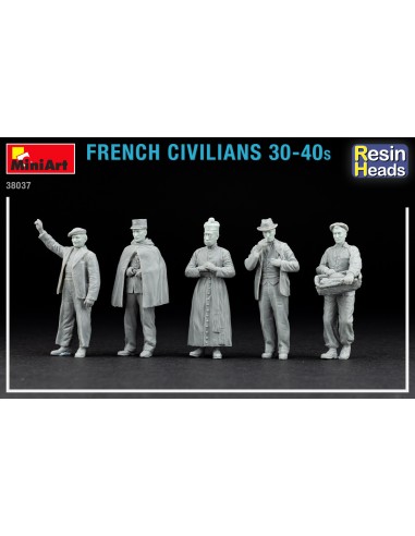 French Civilians 30-40s. (resin heads)