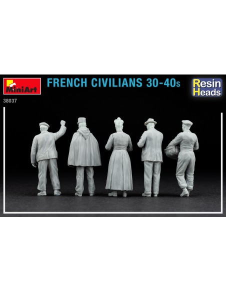 French Civilians 30-40s. (resin heads)