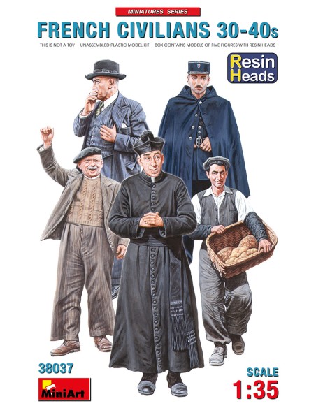 French Civilians 30-40s. (resin heads)