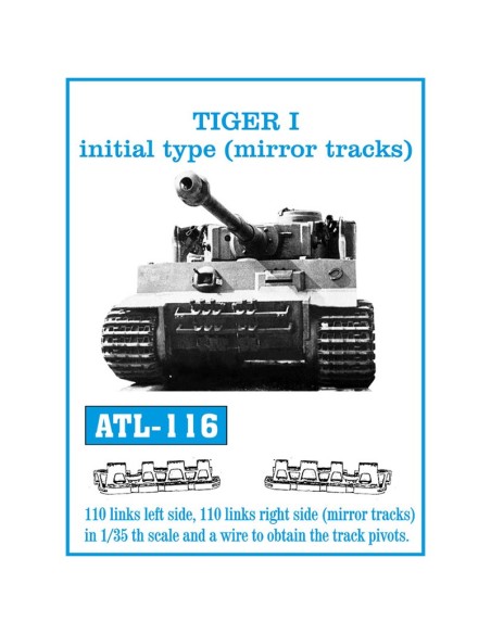 1/35 Orugas metálicas Tiger I tipo inicial (orugas simétricas)