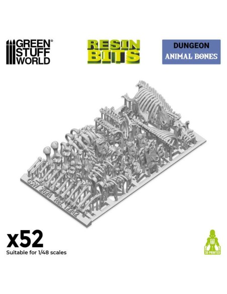 SET IMPRESO EN 3D - HUESOS DE ANIMALES