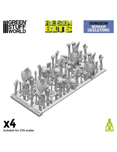 SET IMPRESO EN 3D - ESQUELETOS HUMANOS 1:35