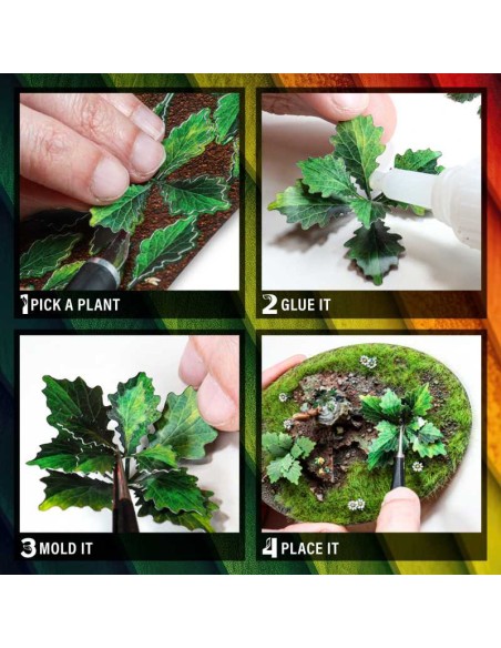 PLANTAS DE PAPEL COLOREADAS - MONSTERA