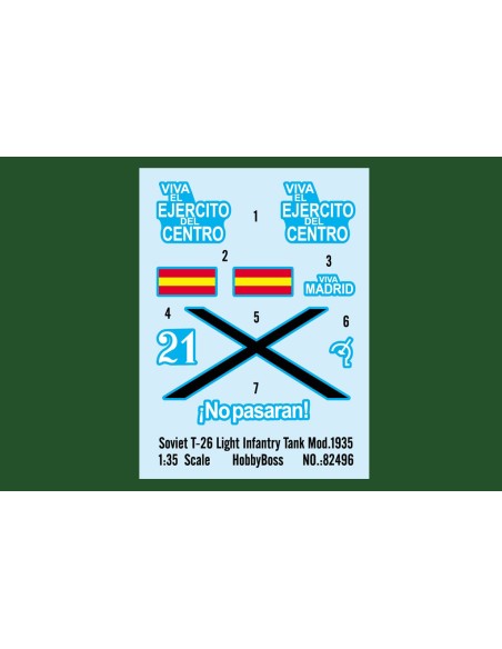 Soviet T-26 Light Infantry Tank Mod.1935  CALCAS ESPAÑOLAS