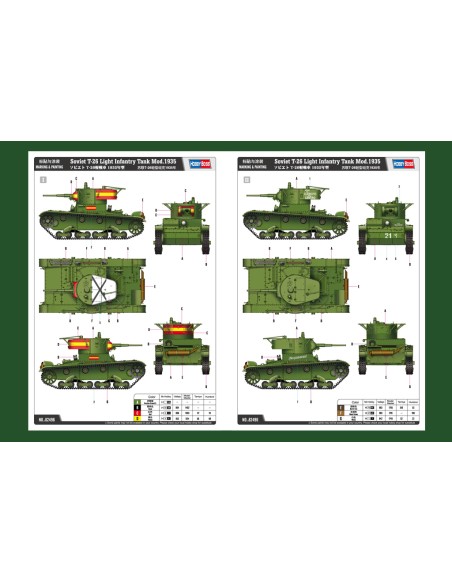 Soviet T-26 Light Infantry Tank Mod.1935  CALCAS ESPAÑOLAS