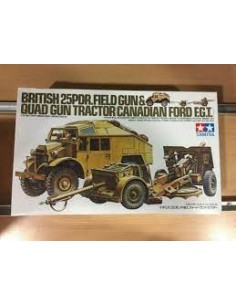 British 25Pdr.Field Gun & Quad Gun Tractor Canadian Ford...