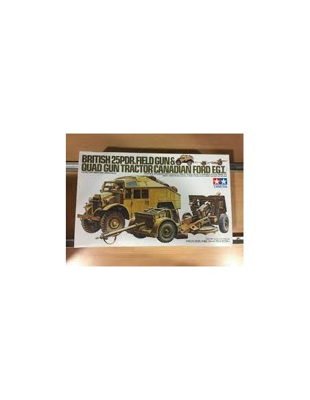 British 25Pdr.Field Gun & Quad Gun Tractor Canadian Ford F.G.T