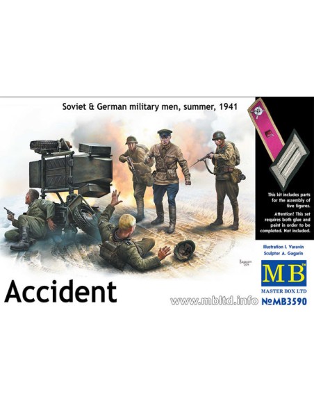 Accident. Soviet & German military men, summer 1941