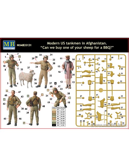 Modern US tankmen in Afghanistan. "Can we buy one of your sheep for a BBQ?"
